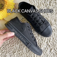 Size 36-45 M.CLASS M.STAR Black School Canvas Shoes Kasut Sekolah Hitam