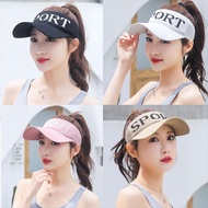 KATUN FS 1.191 - SPORT Hat Wanita Knit Cap Visor Baseball SPORTS Hat Knitted Cotton Sunshade Beach H
