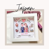 Customised / Personalised Gift : 3D Photo Frame for Couples celebrating milestones wedding, annivers
