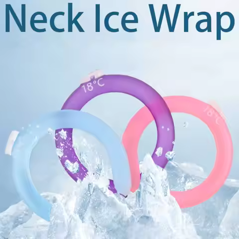 New Tube Neck Cooler Ice Pack Gel Liquid Neck Cooling Ring Reusable Ice Maker Cooling Neck Wraps Out