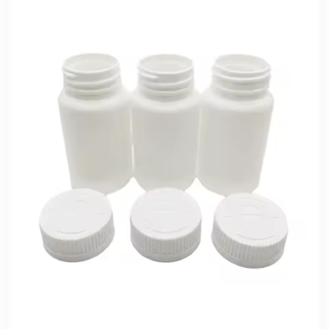 50pcs/pack 100ml 100cc HDPE Empty Plastic Container for pill Medicine Bottle with CRC Cap Refillable
