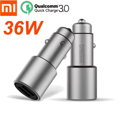 Original Xiaomi Car Charger 5V/2.4A 9V/2A 12V/1.5A Dual USB Port Charger QC3.0 Quick Charge for iPho