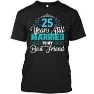 25Th Wedding Anniversary T 25 Year Fashion Casual T-Shirt Mens