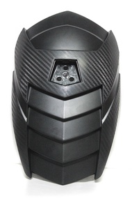 กันดีดขาคู่เหล็ก KAWASAKI NINJA250-300 / Z250-300 ตรงรุ่น แผ่นอลูมิเนียม/พลาสติก PIRANHA (ปิรันย่า)