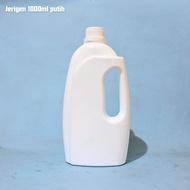 PUTIH 1 liter jerry can with white side handle with seal / 1000 ml jerry can with seal
