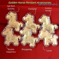 SHANHAI Golden Horse Accessories, Cute Creative Gold Pony Keychain Accessories, Ornament Year of Hor