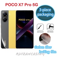 3D Back Carbon Fiber Phone Screen Back Film for Xiaomi Poco X7 Pro 5G PocoX7Pro PocoX7 Poco X7 2025 