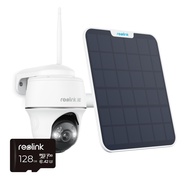 Reolink Argus PT Ultra Bundle - 4K PT with Solar Panel, 128GB SD Card, Security Camera Wireless Outd