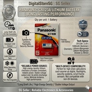 [SG STOCK] Panasonic CR123A Lithium Battery | 3V Long Lasting Performance For Camera Flashlight Alar