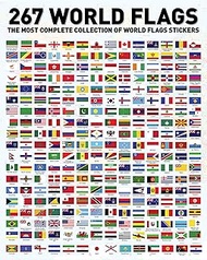 Flags of The World Stickers - Premium Country Flags and Mini Flag Stickers Set - Durable World Flags