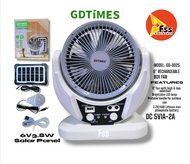 GDTIMES GD-8025  SOLAR RECHAGREABLE BOX FAN