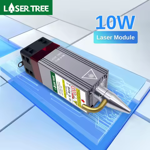 LASER TREE Laser Module 10W Optical Power Fixed Focus Laser Head With Air Assist for CNC Laser Engra