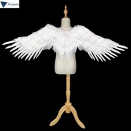 HCYEOU Angel Wings, Unisex Realistic Black Devil Wings, Foldable Lightweight White Swallow Wings