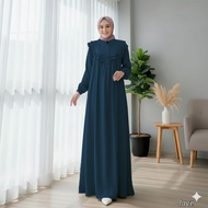 Gamis Muslim Wanita - Gamis Busui Kancing Depan - Gamis Rempel Dada Kancing Hidup