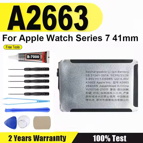 A2663 For Apple Watch Series 7 41mm 309mAh Replacement iWatch Bateria + Free Tools
