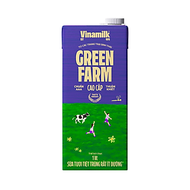 Sữa Tươi Tiệt Trùng Vinamilk Green Farm Rất ít đường - Hộp 1 Lít