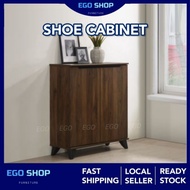 EGO Shoe Cabinet 2 Door Solid Board Shoe Rack/Multi Function Cabinet Rak Kasut Almari Kasut