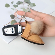Mini Wool Mink Pendant Shoes Wool Mini Small Shoes Doll Shoes Couple Keychain Bag Pendant