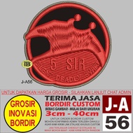 J-A56 5 SIR DEADLY SWIRT PATCH EMBROIDERED LOGO - GIB REVIEW/TESTIMONI