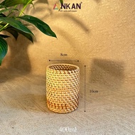 Cốc Mây Tre Đan Thủ Công - Hộp Đựng Bút Lọ Cắm Hoa Decor Bàn Làm Việc - Thiết Kế Vintage Sang Trọng