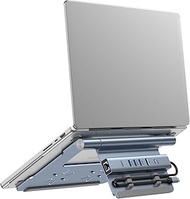 Laptop Docking Station Stand for Desk, 1.5ft 6 in 1 USB C Hub,4K60Hz HDMI, PD 100W, 3×USB 3.0 Hub, G