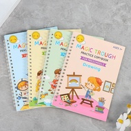 Laputa Workbook Set for English learners handwriting Workbook For preschoolers Reusable Math Drawing