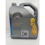 MERCEDES BENZ ORIGINAL GENUINE ENGINE OIL 5 LITRE SAE 5W40(229.5)0009895204/0009898606/0009896308