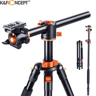 K&amp;F CONCEPT Camera Tripod Professional 180' Foldable Lightweight Tripod with Ball Head and Carrying Bag for DSLR SLR Camera