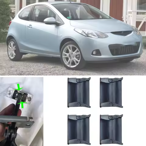4X For 2 Door Car Door Check Strap Repair Kit Stopper Damping Clip For Mazda 2 DY DE DJ 2003 2004 20