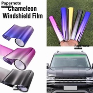 PAPERNOTE Chameleon Windshield Film, Iridescent Color Shift Car Sun Visor Strip, Practical Heat Insu