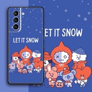 [Aimeidai] Samsung Case BTS Cute Printed Liquid Silicone Shockproof Cell Phone Case for Samsung S9/S10/S20/S21/S22 Series