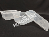 MW CP 1500ml Rectangular Plastic Disposable Food Container (50pcs±) / 1500 / Bekas Makanan Durian