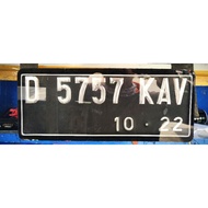 plat nomer motor croom akrilik / plat nomer variasi sepasang / plat nomer motor costum