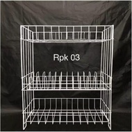 Ea Stainless Steel 3-tier Dish Rack/3-Tier Wire Rack/Plastic coating Iron Rack/Stainless Steel Kitchen Rack