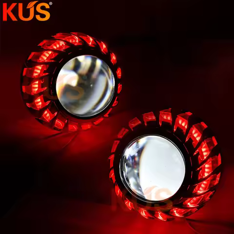 2.5inch Mini H1 Bixenon Hid Projector Lens Led Day Running White Angel Eyes Shrouds H1 H4 H7 Retrofi