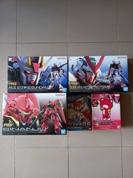 rg gundam hg bb戰士 突擊高達 aile strike no.03  紅迷網 astray red frame no.019 新安州 sinanju no.22  1/144(有電渡件）