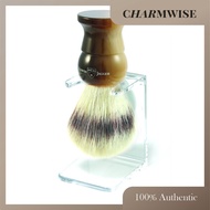 Edwin Jagger Imitation Horn Synthetic Fill Shaving Brush with Stand