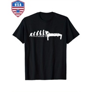 Funny Human Billiards Evolution 8 Ball Pool Cue Stick Player T-Shirt
