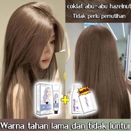 miranda hair color 200ml Pewarna Tanpa Bleaching Herbal Cat Rambut Ash Brown Milk Tea Brown(hair col