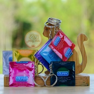 Durex keychain - Create a personal highlight - mica keychain with colorful durex print