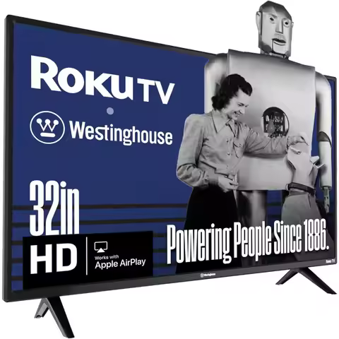Westinghouse Roku TV - 32 Inch Smart TV, HD Television with Wi-Fi Connectivity and Mobile App, Flat 