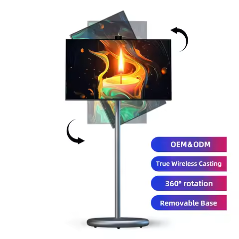 Factory Hot Selling 1920*1080 Android 12 System Smart Tv Tvs 27 Inch Portable Monitor Gray Vertical 