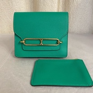 HERMES 薄荷綠roulis 豬鼻子包零錢包 Z刻