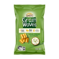 Bundle 6|12|24 Sunbites Grain Waves Wholegrain Chips Sour Cream And Chives 45g