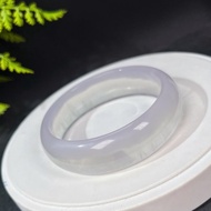 獨特玻璃體淺紫色螢石手鐲63MM 冰透聚寶盆水晶手環 清潔平衡脈輪