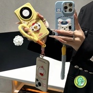 Cute Plush Embroidered Phone Case With Lanyard For Vivo Y39 Y38 Y37 Pro Y36 Y58 Y56 Y55 Y78 Plus Y77