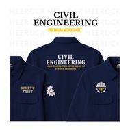 Heerock.id Workshirt - Civil Engineering - Civil Engineering - Navy Blue - Dark Blue
