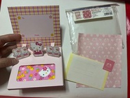Hello kitty 立體賀卡連手帕