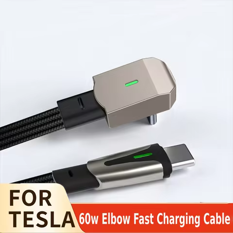 Car Charging Cable For Tesla Model 3 Y X S 2021-2025 PD 60W Mobile Phone Charging Cable 60W Fast Cha