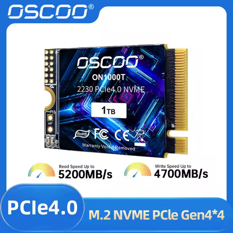 OSCOO M.2 2230 SSD for Steam Deck NVMe PCle Gen4.0x4 Disk Solid State Drive 512GB 1TB 3D NAND Flash 